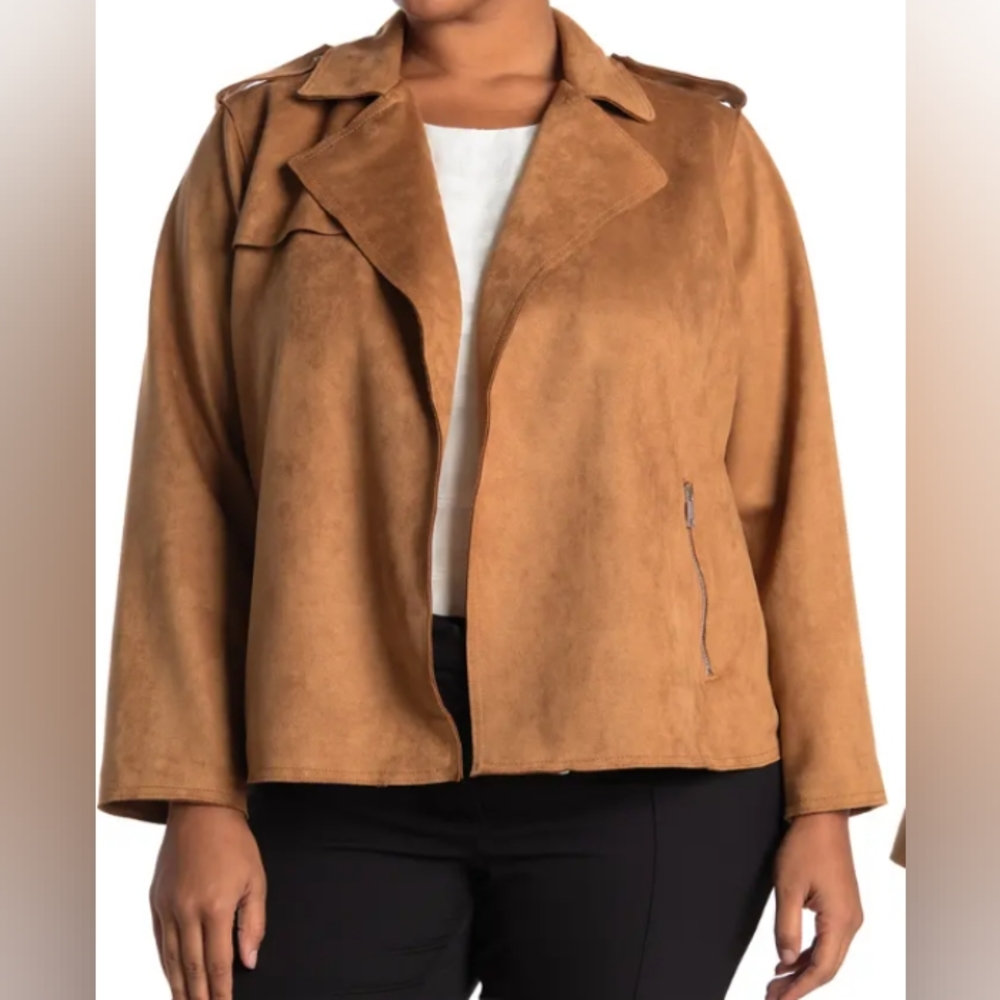 Womens Faux Leather (Suede) Moto Jacket